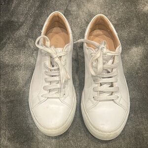 Margaux White Leather Sneakers Size 6.5